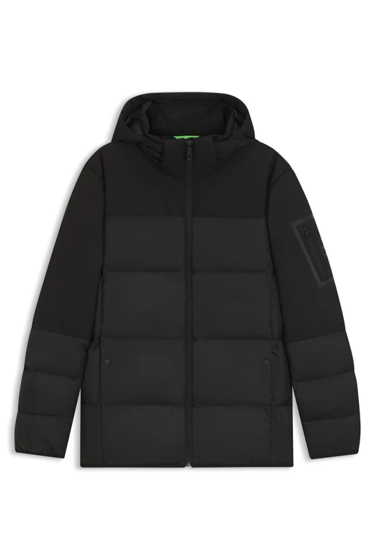BOSS Men's Ow_Block-x Jt Hd Outerwear Jacket, Black, XXL