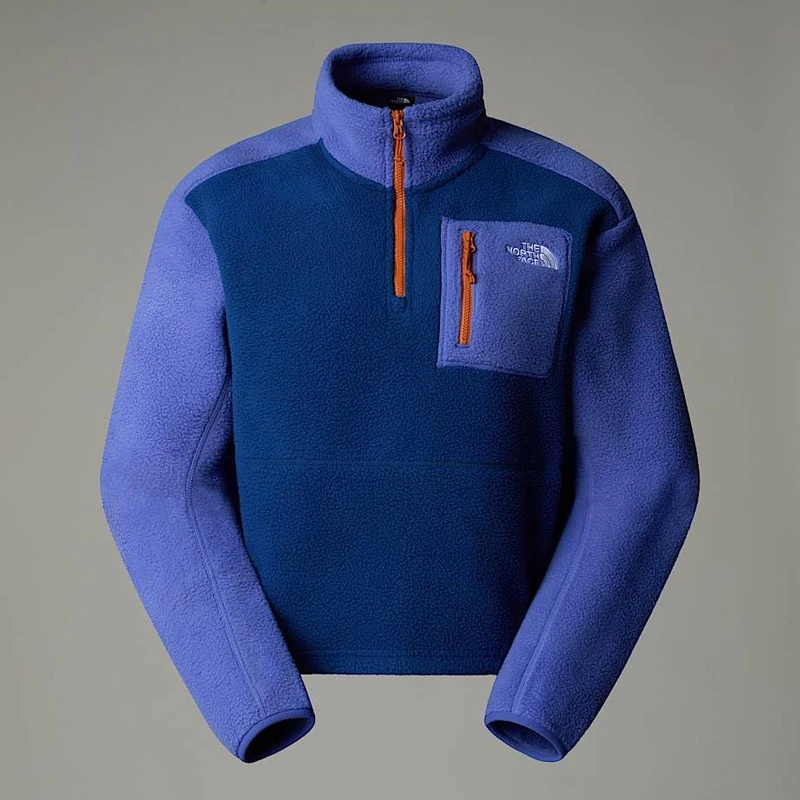 The North Face Women's Yumiori 1/4 Zip Sweatshirt, Estate Blue/Indigo Plum, L