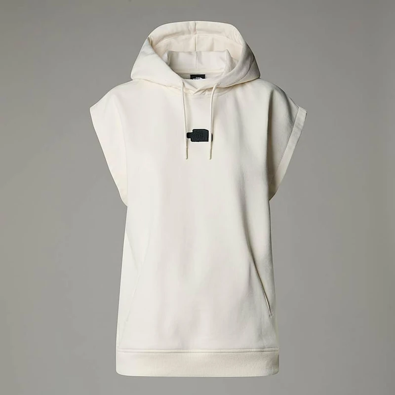 The North Face Women's Ss Relaxed Hoodie T-Shirt, White Dune, XS
