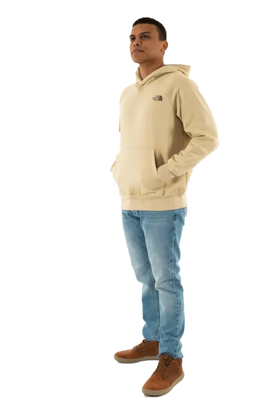 The North Face Men's Raglan Box Nse Hooded Sweatshirt, Gravel/Smokey Brown, M