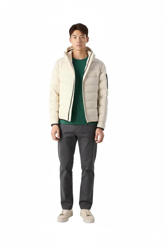 BOSS Men's OW_Riplite JT HD Down_Jacket, Open White, XXXL