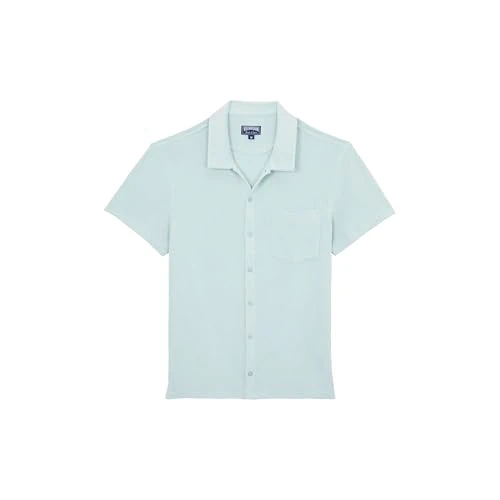 Vilebrequin, Terry Bowling Shirt Solid, M, Pacific