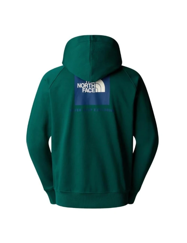 The North Face Men's Raglan Box Nse Hooded Sweatshirt, Deep Nori/Estate Blue, L