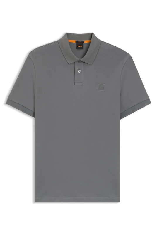 BOSS Stretch-Cotton Slim-fit Polo Shirt with Logo Patch