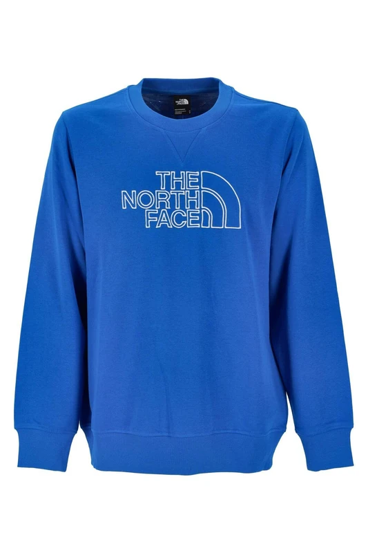 The North Face Men's Drew Peak Light Crew Sweatshirt, Hero Blue/Tnf White, S - Image 1