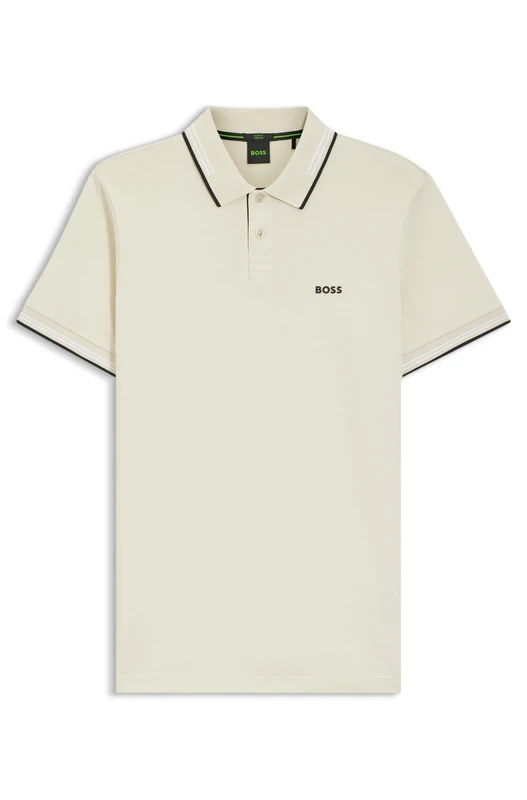 BOSS Paul Men's Polo Shirt, Open White, M