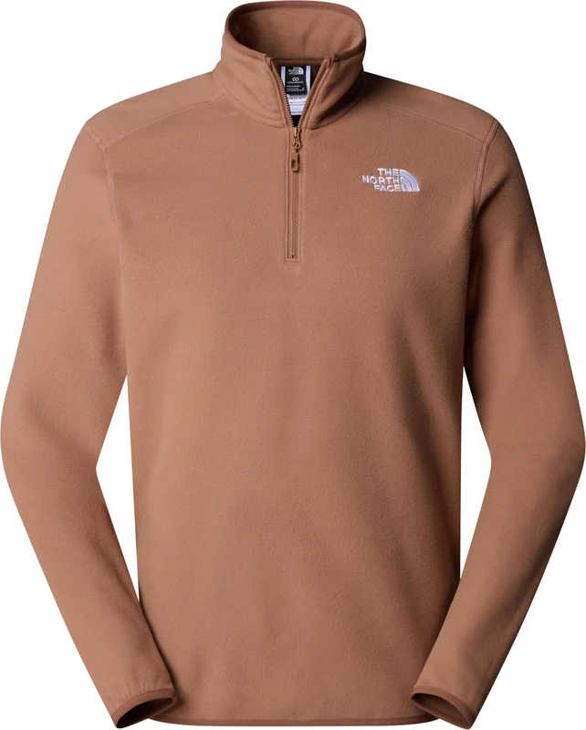 The North Face Men's 100 Glacier 1/4 Zip Sweatshirt, Latte, XS