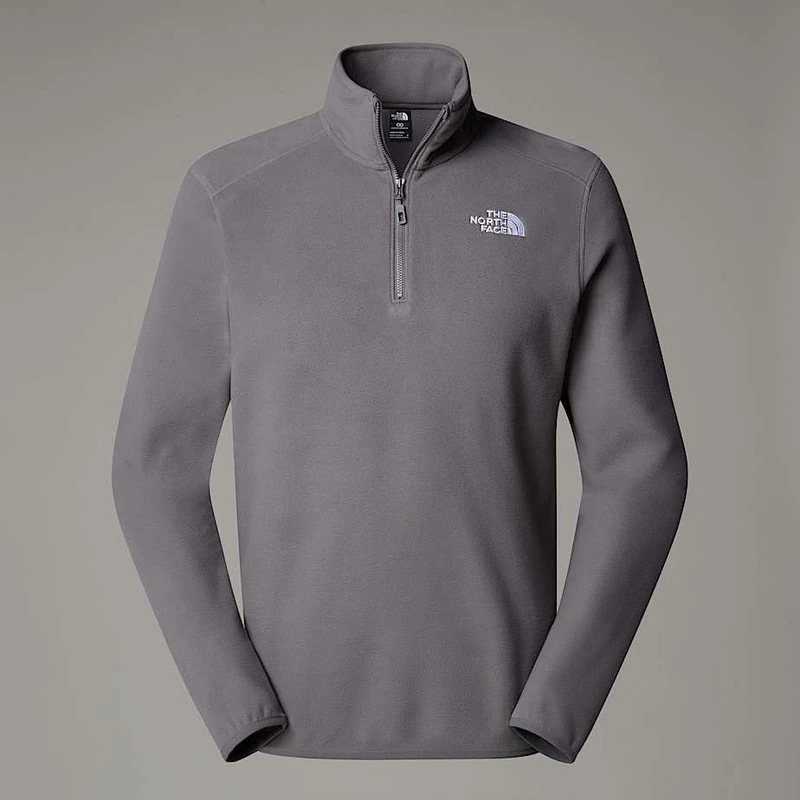 The North Face Men's 100 Glacier 1/4 Zip Sweatshirt, Smoked Pearl, XXL
