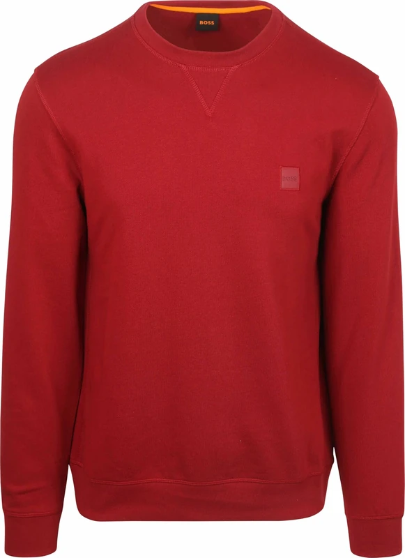 BOSS Men's Westart Sweatshirt, Medium Red, XXXL