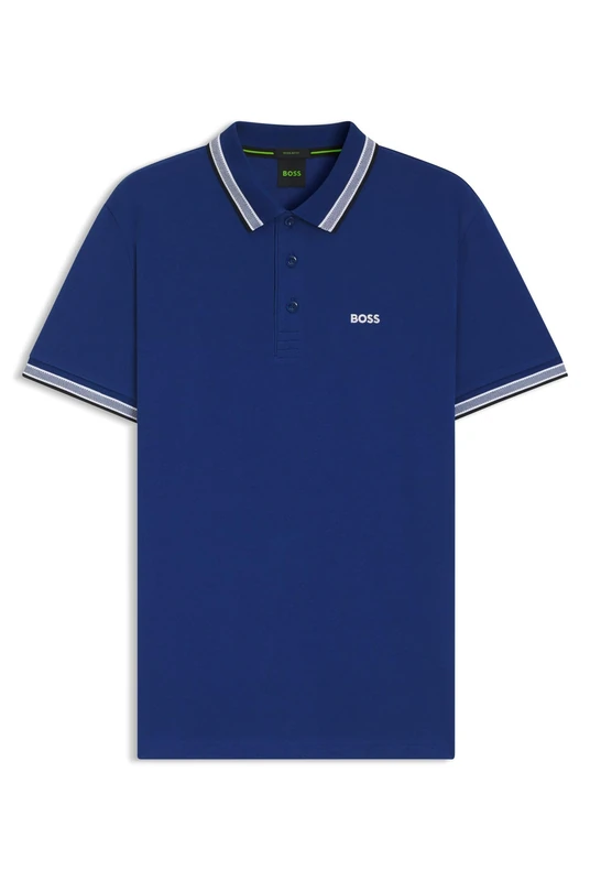 BOSS Cotton Piqué Polo Shirt with Logo Details