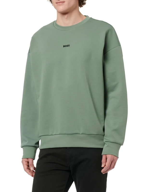 BOSS Men's Stenson Sweatshirt, Open Green, XL