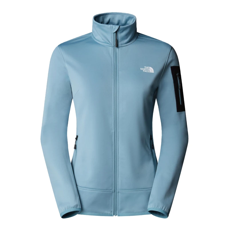 The North Face Women's Mistyescape Fleece Jacket, Shallow Blue/Tnf Black, XL