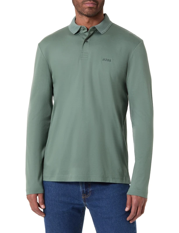 BOSS Men's Pirol Polo, Open Green, XXL