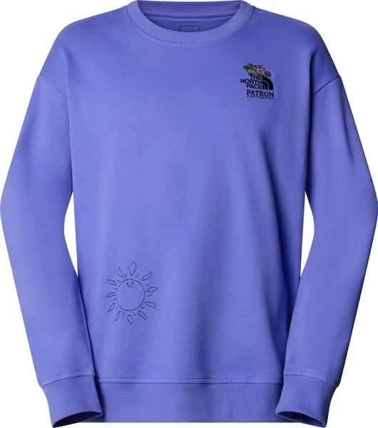 The North Face Unisex Mountain Cleanup Oversized Crew Sweatshirt, Virtual Blue, XL