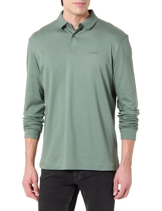 BOSS Men's Pirol Polo, Open Green, M