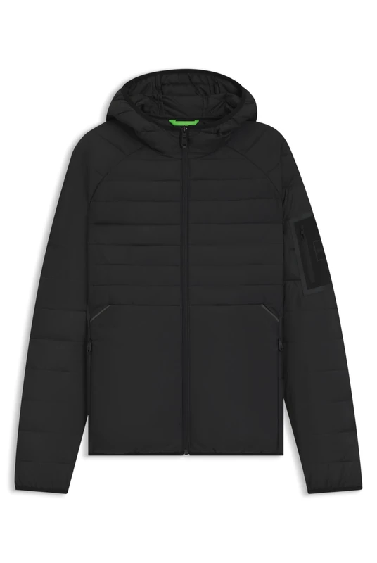 BOSS Mens OW Urbanex JT HD Water-repellent hooded jacket with decorative reflective details