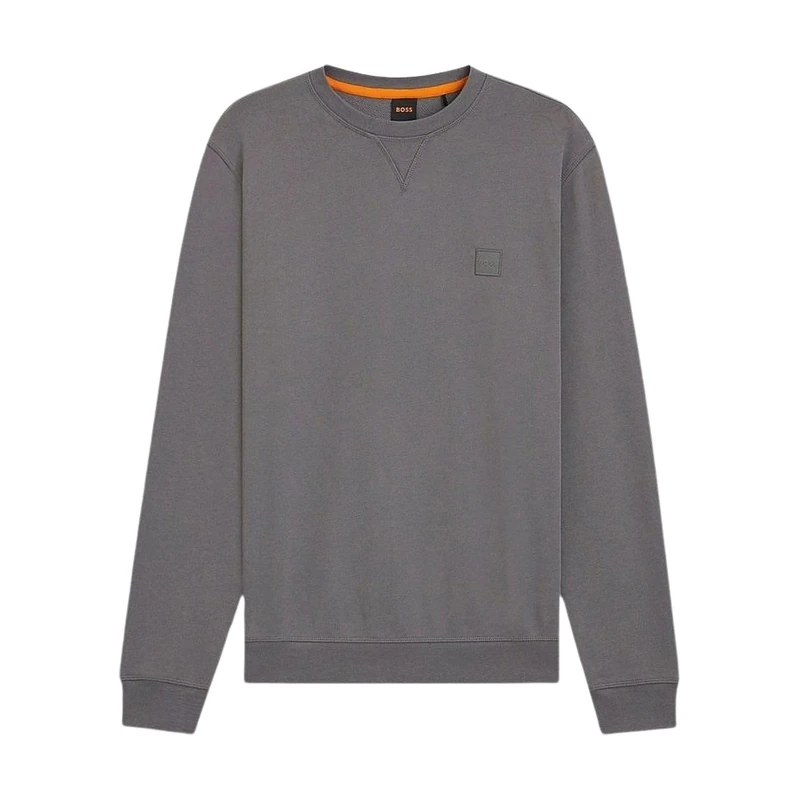 BOSS Mens Wesmallcrew Sweatshirt, Open Grey, M UK