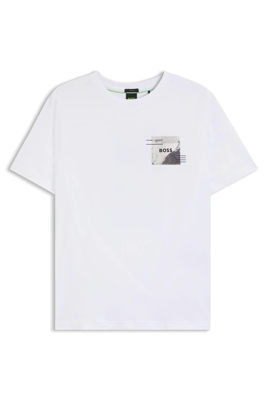 BOSS Men's Tee Stripe Zone T-Shirt, Open Green, 3XL - Image 1