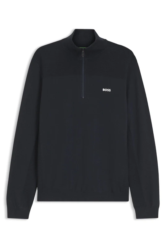 BOSS Men's Kn_Momentum-x Qz Knitted Sweater, dark blue, M