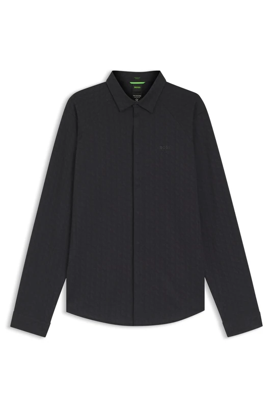 BOSS Men's B_excurse_l Shirt, Dark Blue, M