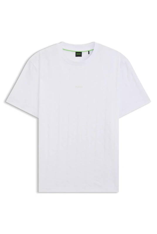 BOSS Men's Ts_Mirror Artwork T-Shirt, White, XS