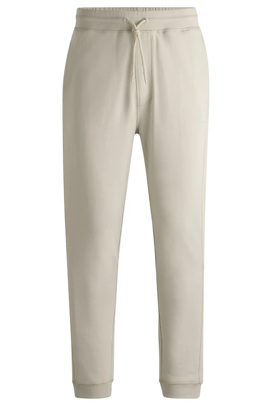 BOSS Mens Sestart Cotton Terry Logo Patch Jogging Bottoms, Light/Pastel Blue, S