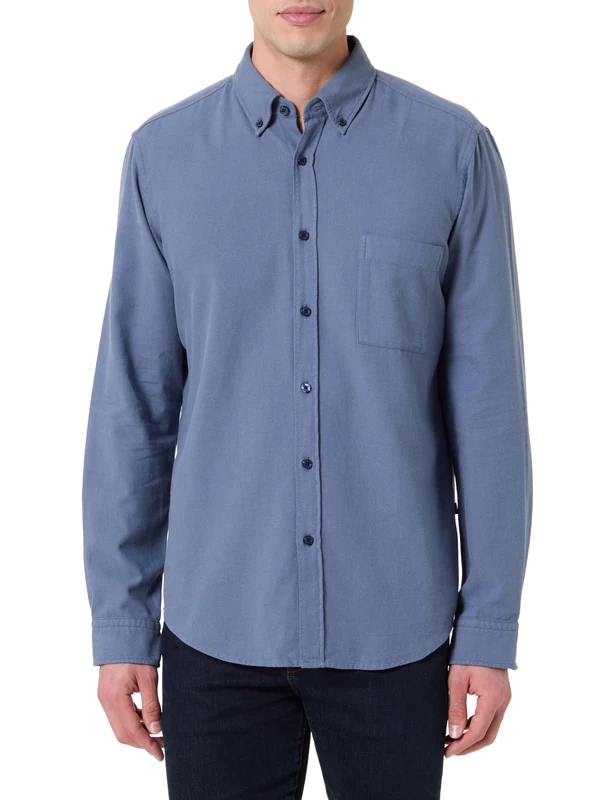 BOSS Men's Rickert_m Shirt, Open Blue, L
