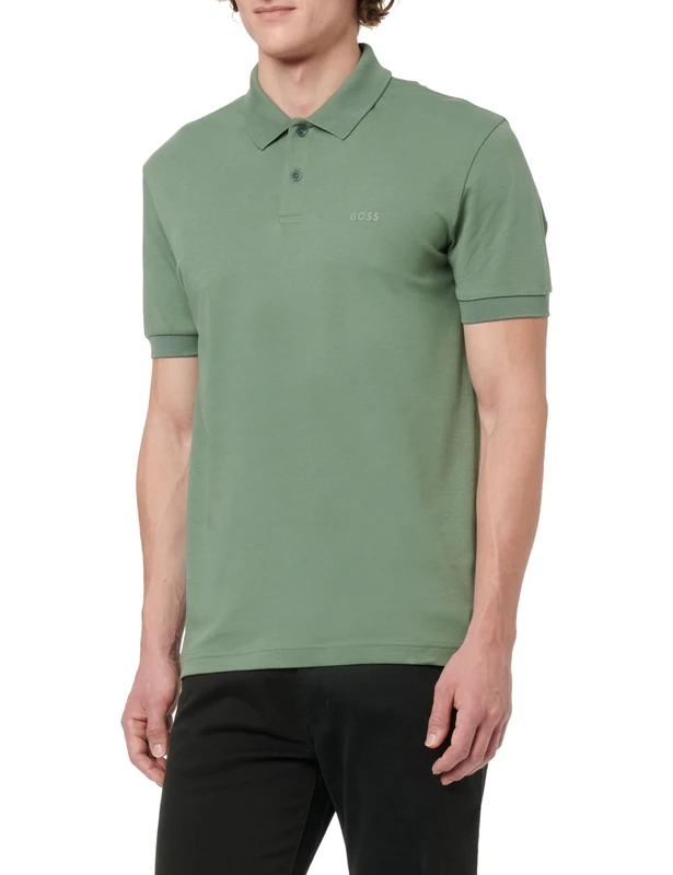 BOSS Mens Pio 2 Polo, Open Green, L UK