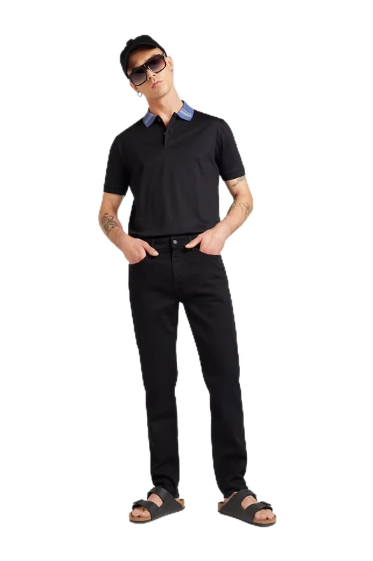 BOSS Men's Re.Maine_bo Trousers_Flat, Black, 35 W/36 L