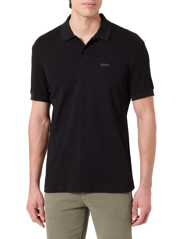 BOSS Men's Pio 2 Polo, Black, S - Image 1