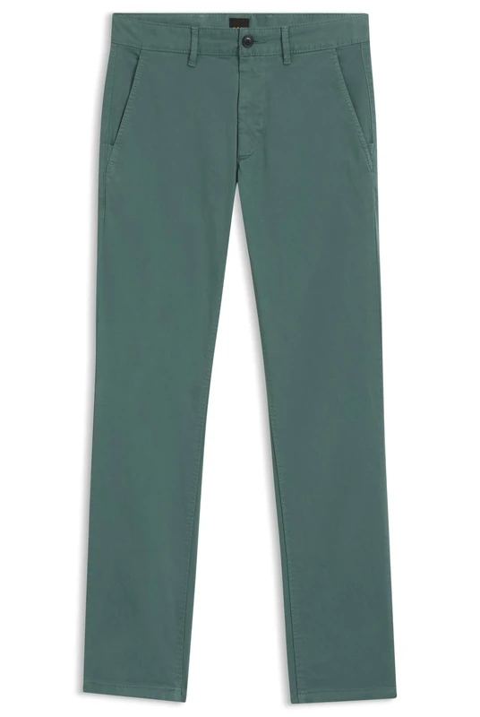 BOSS Men's Chino_Slim Trousers_Flat, Open Green, 46W x 36L - Image 1