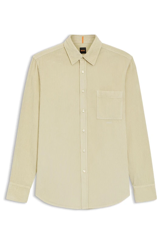 BOSS Men's Relegant_6_m Shirt (Pack of 1), Light Beige, S