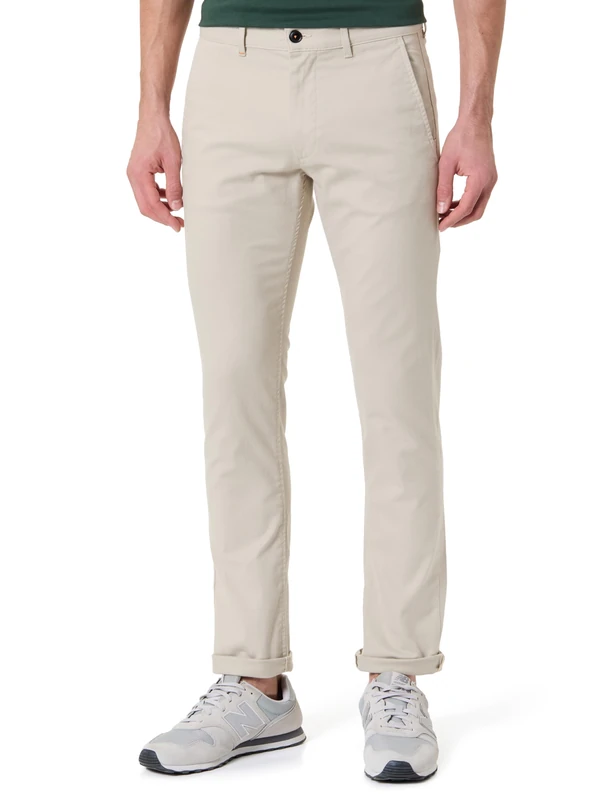 BOSS Men's Chino_Slim Trousers_Flat, Light Beige, 31W x 32L - Image 1