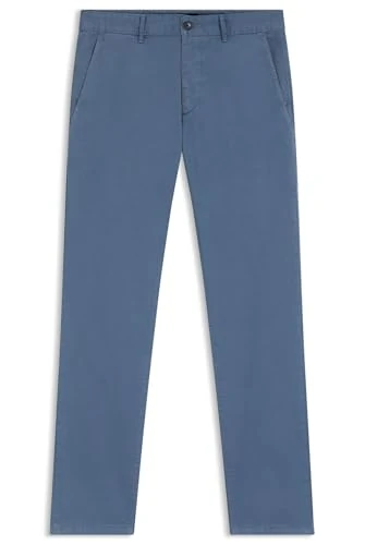 BOSS Men's Chino_Slim Trousers_Flat, Open Blue, 31W x 30L