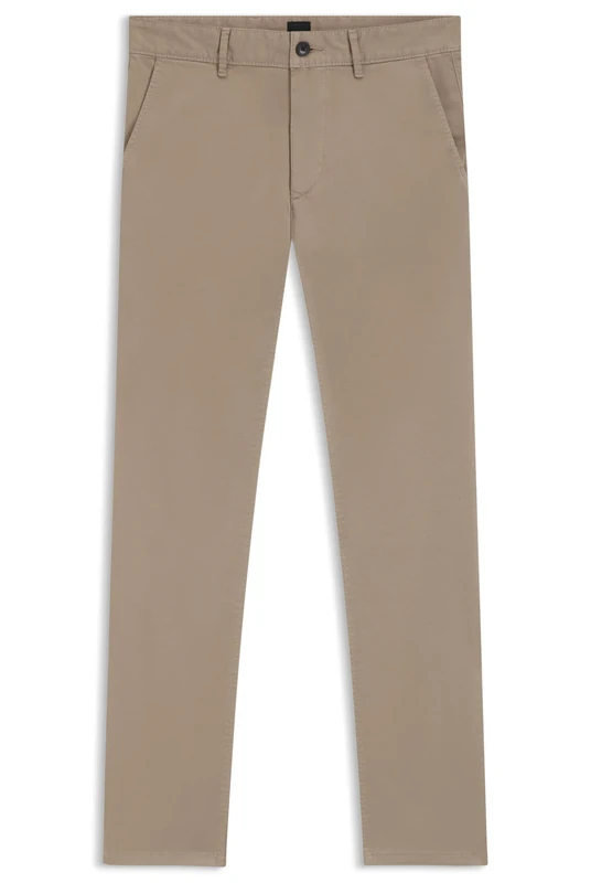 BOSS Mens Chino Slim Slim-fit Chinos in Stretch-Cotton Satin