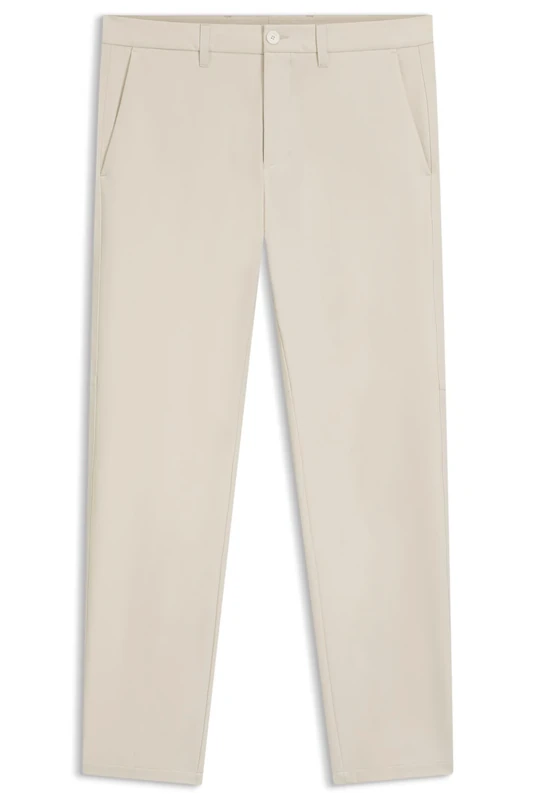 BOSS Men's Trousers_Flat T_Commuter-Slim, Open White, 42