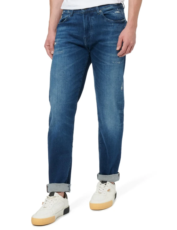 BOSS Men's Re.Maine BO Jeans Trousers, Medium blue, 36W / 30L