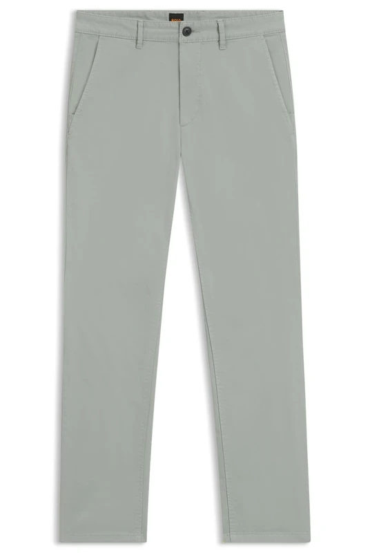 BOSS Mens Chino Slim Slim-fit Chinos in Stretch-Cotton Satin