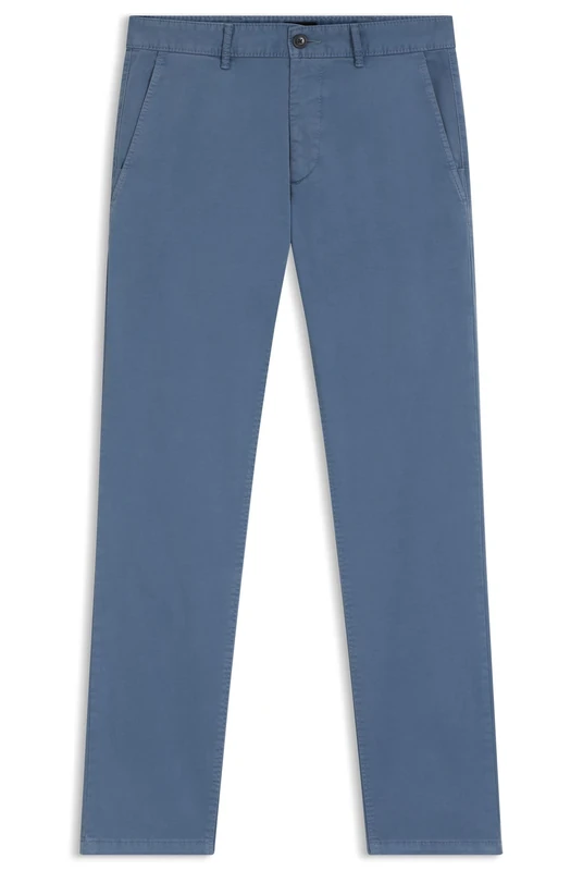 BOSS Men's Chino_Slim Trousers_Flat, Open Blue, 46 W/34 L