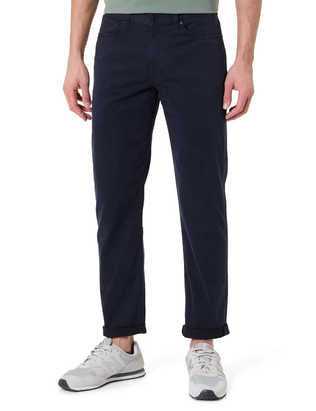 BOSS Men's Re.Maine_bo Trousers_Flat, Dark Blue, 35 W/36 L