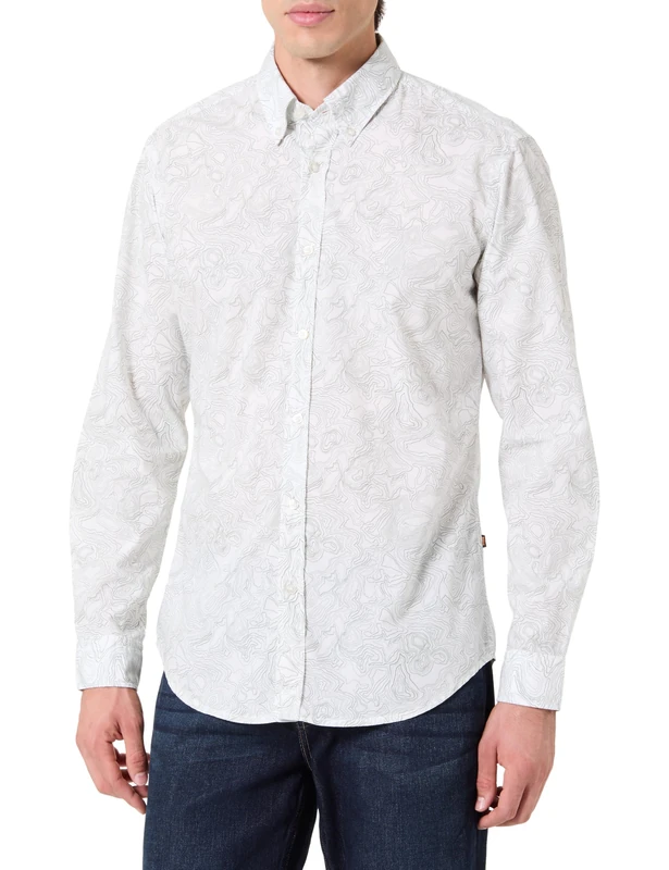 BOSS Men's Rickert_m Shirt, White, XS