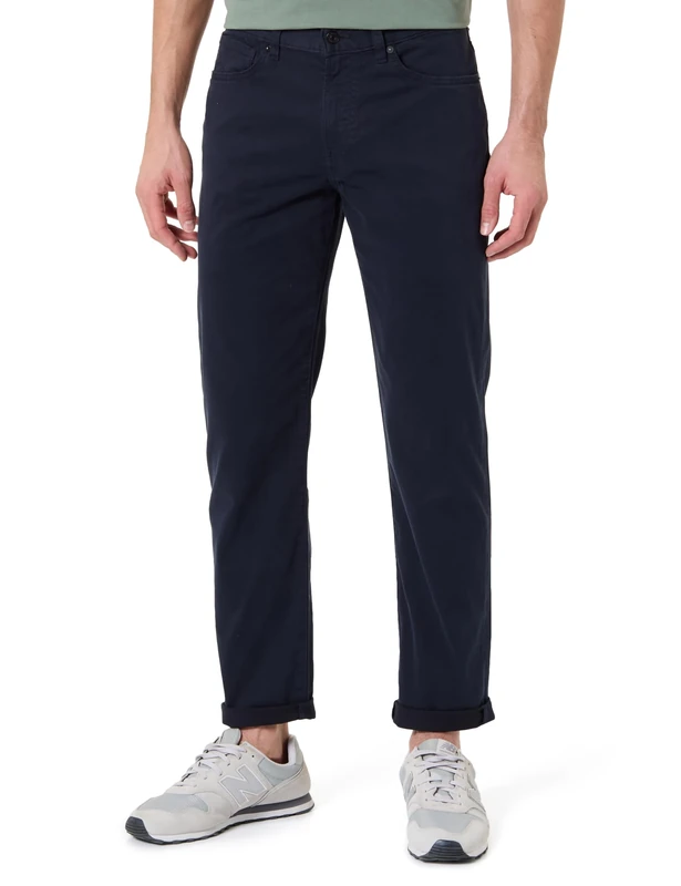 BOSS Men's Re.Maine_bo Trousers_Flat, Dark Blue, 32 W/36 L