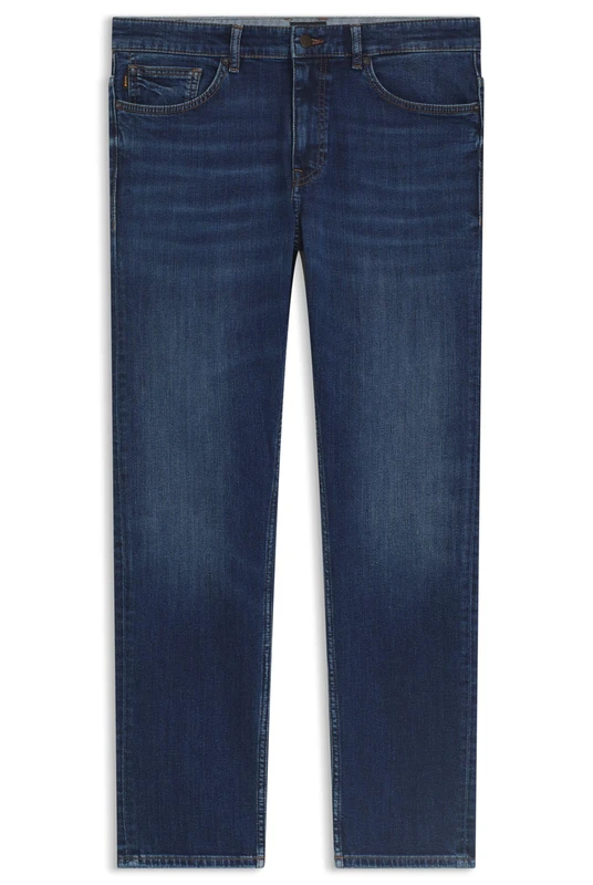 BOSS Mens Delaware BO Delaware Slim-fit Jeans in Blue Comfort-Stretch Denim