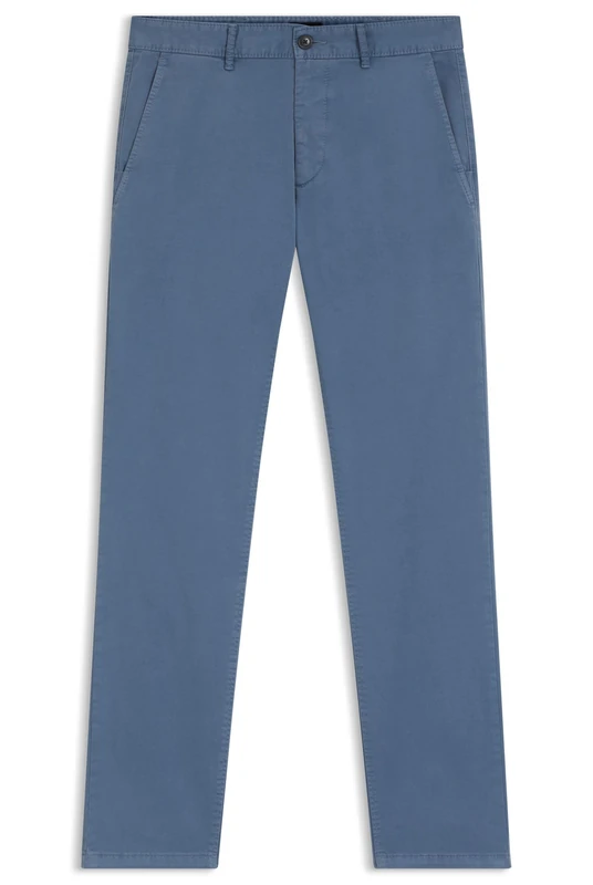 BOSS Men's Chino_Slim Trousers_Flat, Open Blue, 36W x 32L