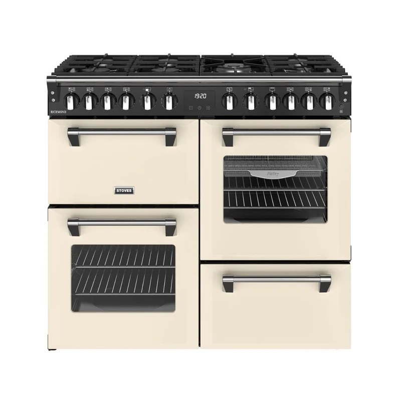 Stoves Richmond 100cm Dual Fuel Range Cooker - Cream - A/A/A Rated
