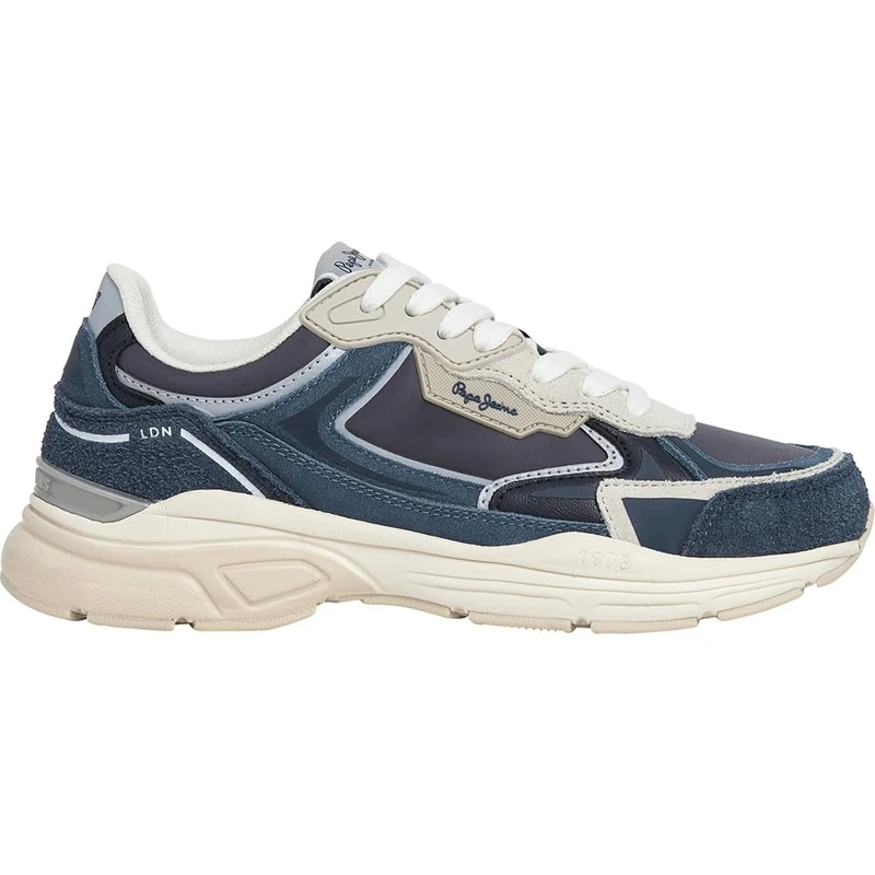 Pepe Jeans Women's Dave Retro W Sneak, Blue (Navy), 3