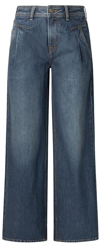 Pepe Jeans Women's Wide Leg HW Archive Jeans, Blue (Denim), 27W x 30L