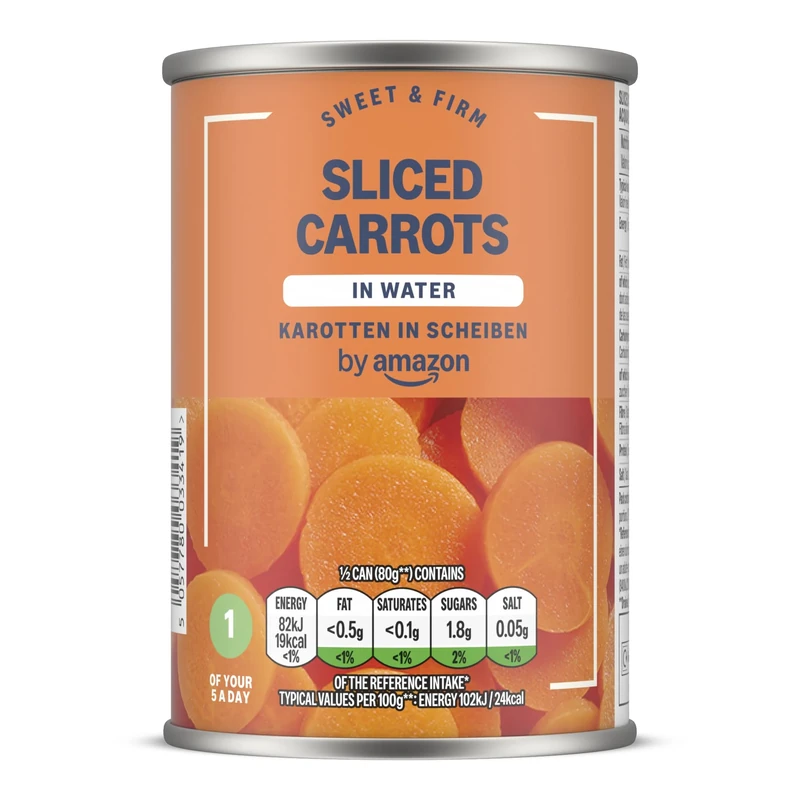 by Amazon Sliced Carrots In Water, 300g