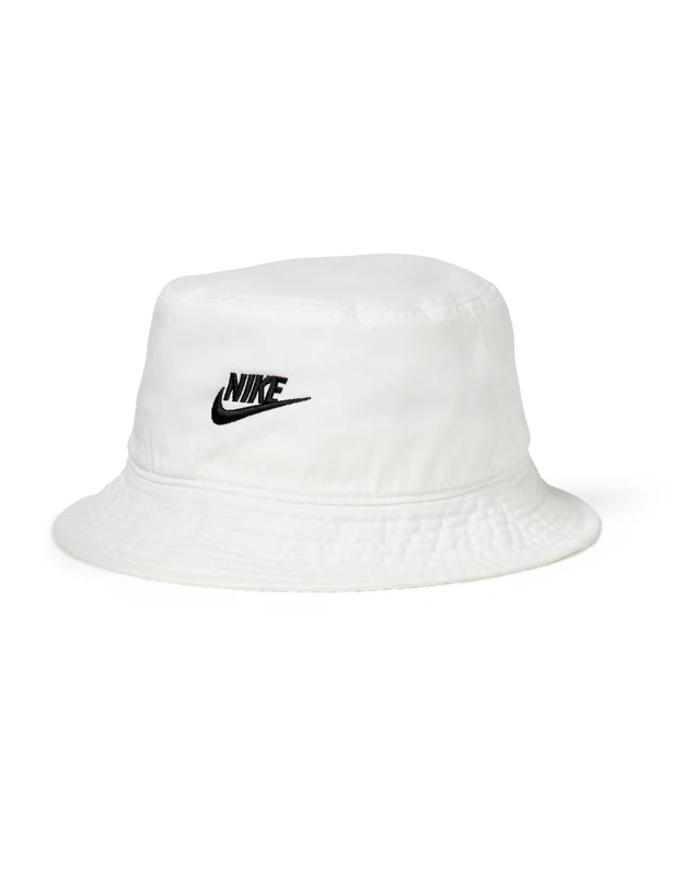Nike Apex FB5381-100 Futura Bucket Hat, Washed Look, White/Black, L - Image 1