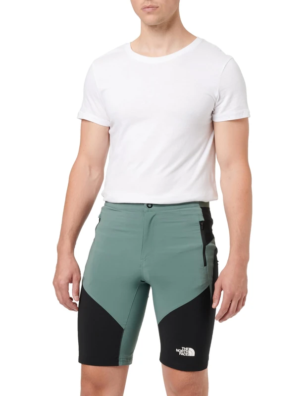The North Face Men's Felik Slim Tapered Reg Shorts, Duck Green/TNF Black, 34